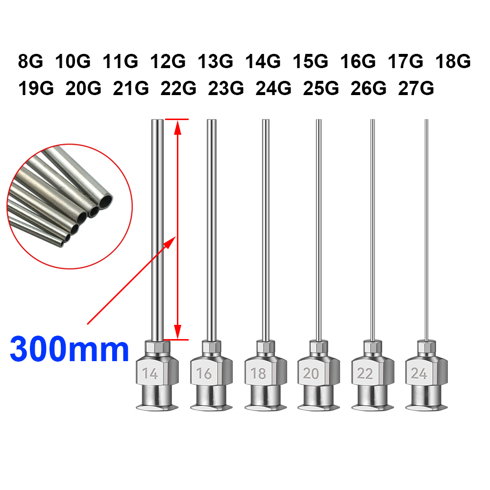 Hobby Science Lab - 12 Stück SUS304 300mm lange, stumpfe